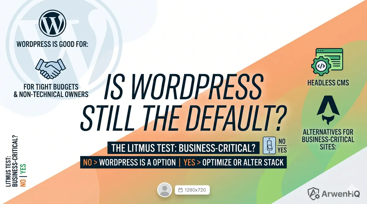 Comparison illustration of WordPress versus modern web development alternatives